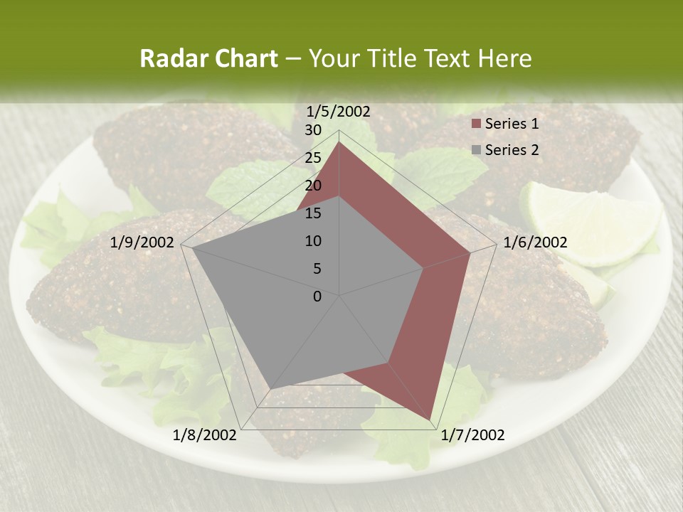 A Plate Of Food On A Wooden Table PowerPoint Template