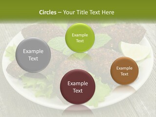 A Plate Of Food On A Wooden Table PowerPoint Template