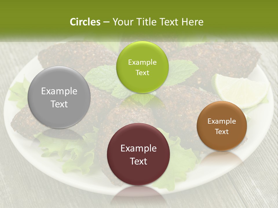A Plate Of Food On A Wooden Table PowerPoint Template