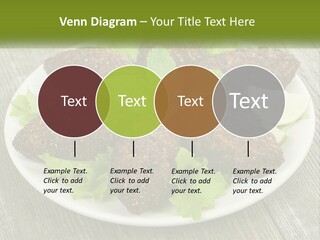 A Plate Of Food On A Wooden Table PowerPoint Template