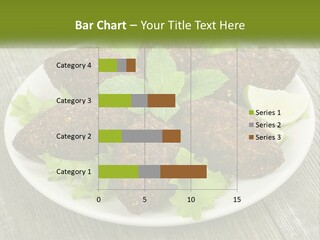 A Plate Of Food On A Wooden Table PowerPoint Template