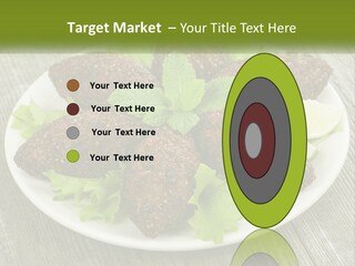 A Plate Of Food On A Wooden Table PowerPoint Template