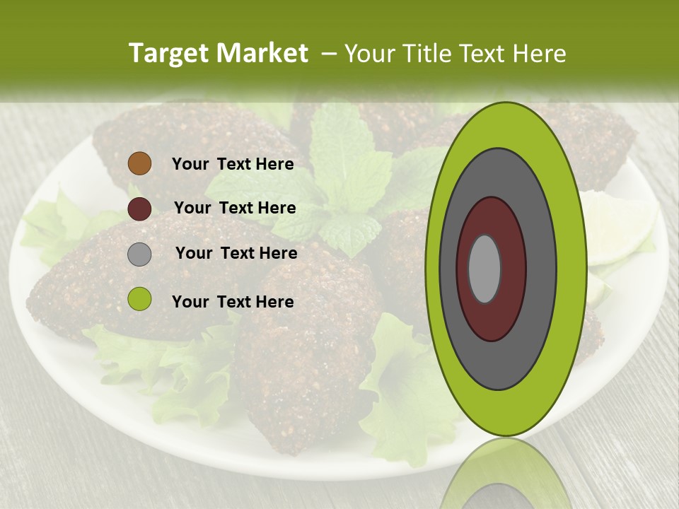 A Plate Of Food On A Wooden Table PowerPoint Template