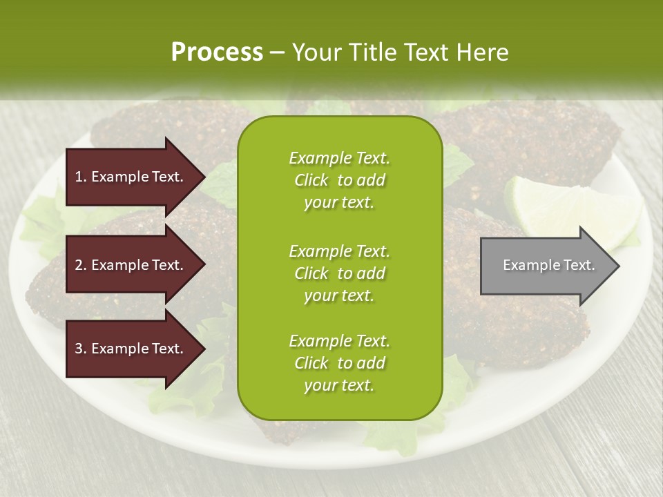 A Plate Of Food On A Wooden Table PowerPoint Template