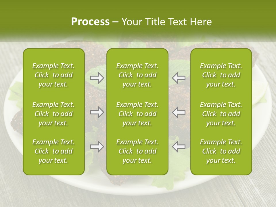 A Plate Of Food On A Wooden Table PowerPoint Template