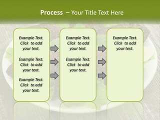A Plate Of Food On A Wooden Table PowerPoint Template