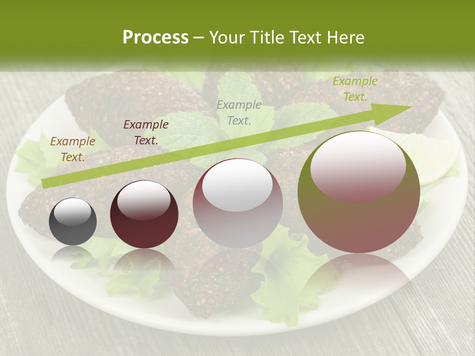 A Plate Of Food On A Wooden Table PowerPoint Template