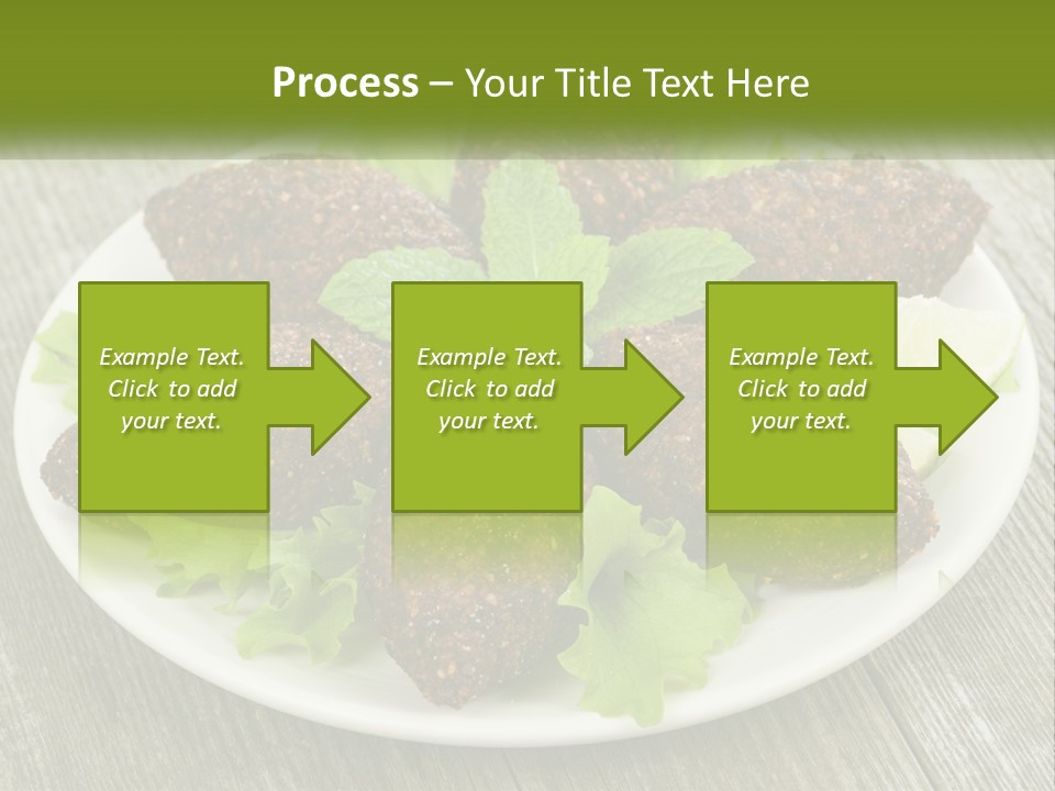 A Plate Of Food On A Wooden Table PowerPoint Template