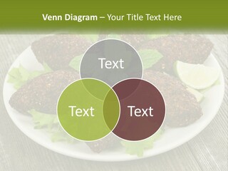 A Plate Of Food On A Wooden Table PowerPoint Template