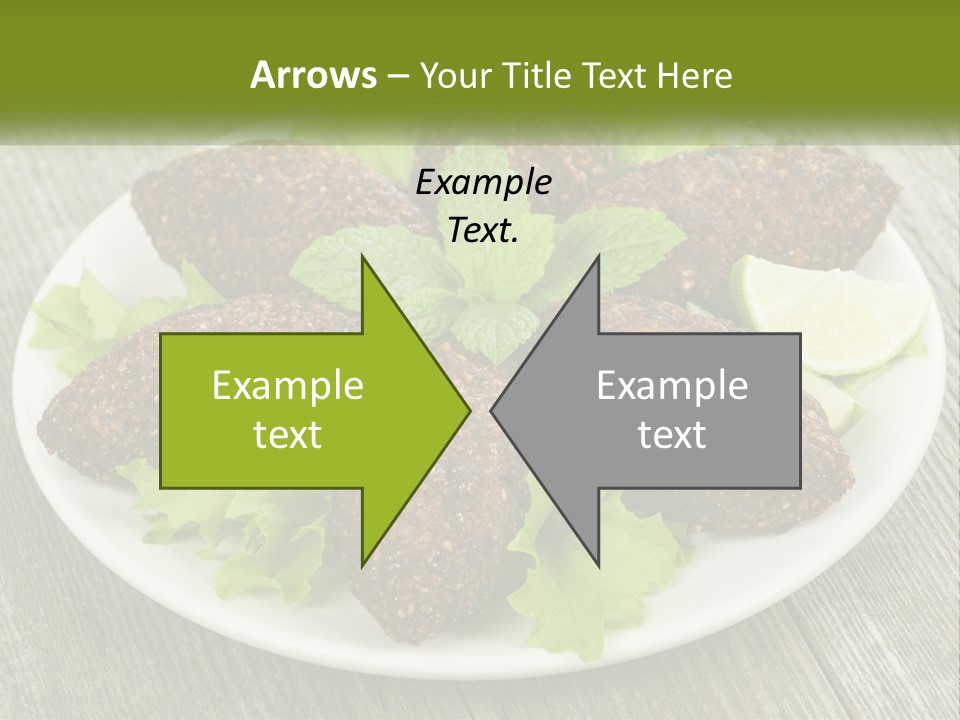 A Plate Of Food On A Wooden Table PowerPoint Template