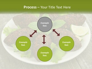 A Plate Of Food On A Wooden Table PowerPoint Template