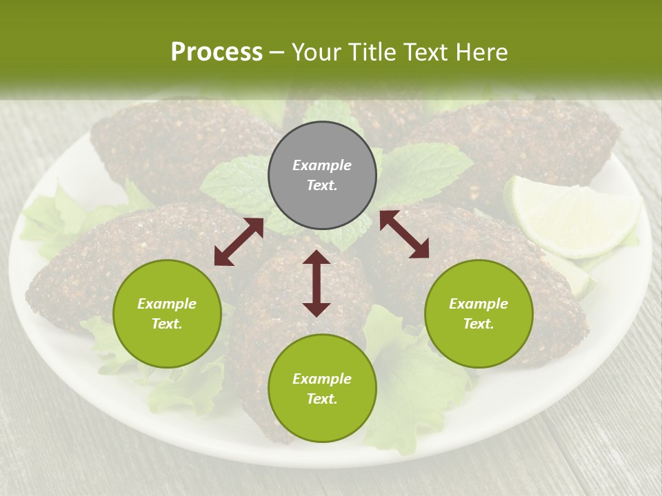 A Plate Of Food On A Wooden Table PowerPoint Template
