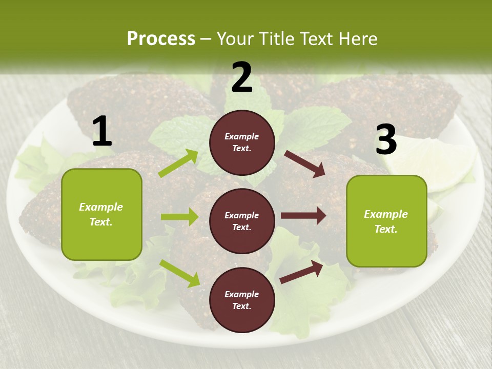 A Plate Of Food On A Wooden Table PowerPoint Template