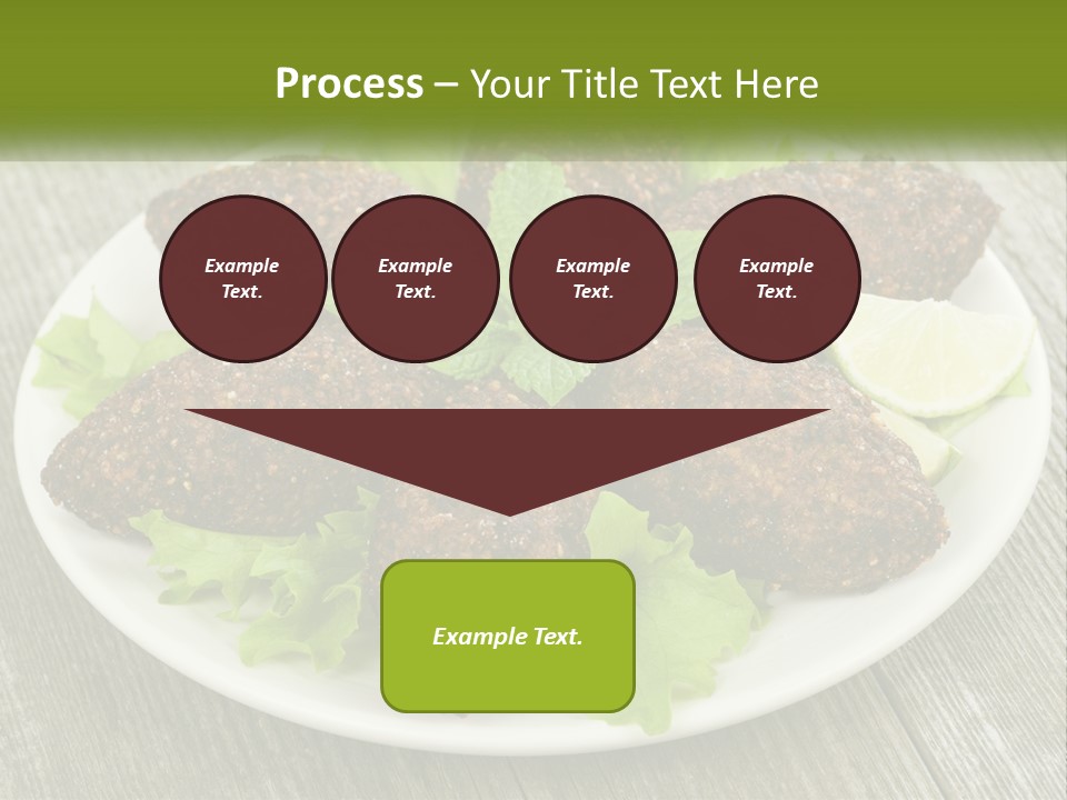 A Plate Of Food On A Wooden Table PowerPoint Template