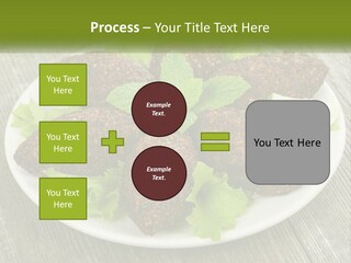 A Plate Of Food On A Wooden Table PowerPoint Template