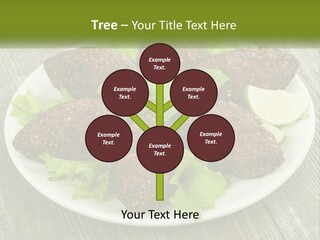 A Plate Of Food On A Wooden Table PowerPoint Template