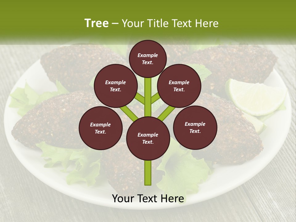 A Plate Of Food On A Wooden Table PowerPoint Template