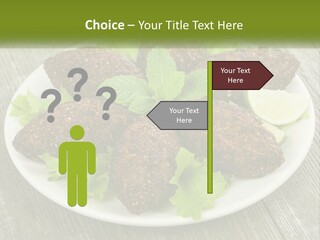 A Plate Of Food On A Wooden Table PowerPoint Template