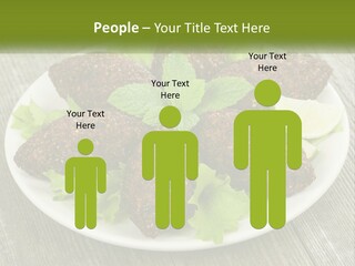 A Plate Of Food On A Wooden Table PowerPoint Template