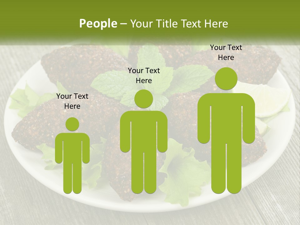 A Plate Of Food On A Wooden Table PowerPoint Template