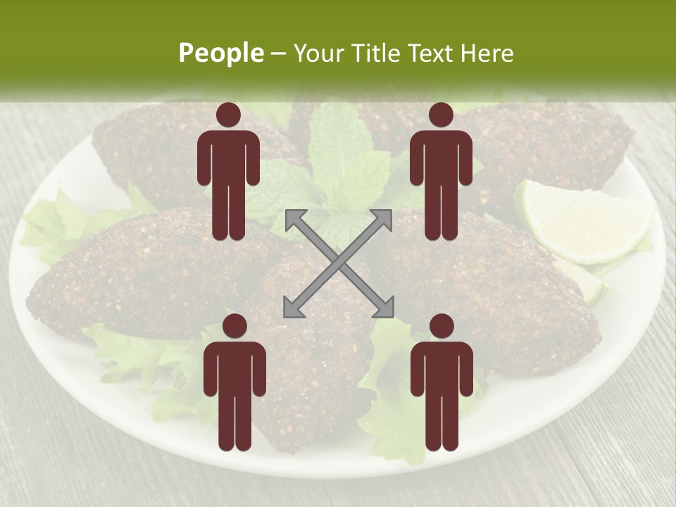 A Plate Of Food On A Wooden Table PowerPoint Template