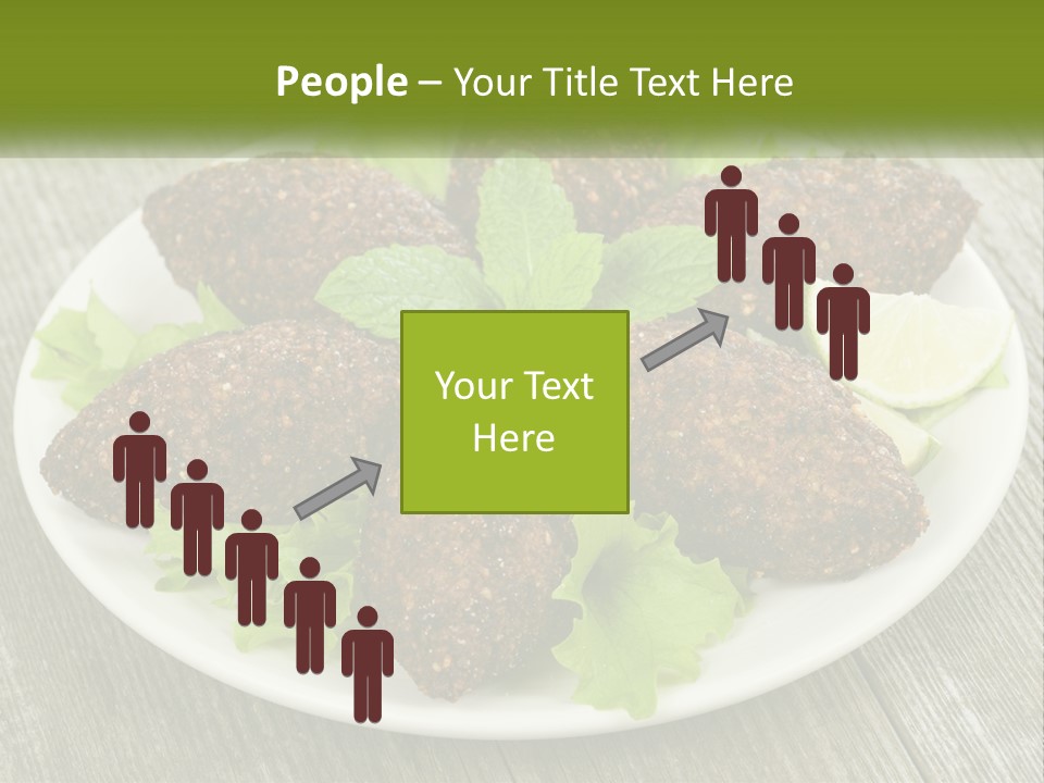 A Plate Of Food On A Wooden Table PowerPoint Template