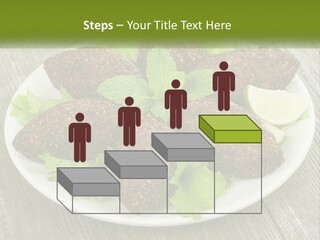 A Plate Of Food On A Wooden Table PowerPoint Template