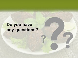 A Plate Of Food On A Wooden Table PowerPoint Template