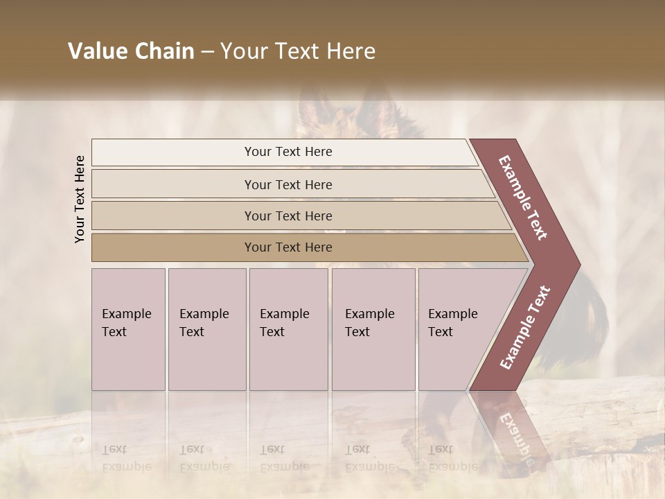 A Dog Jumping Over A Log In The Woods PowerPoint Template