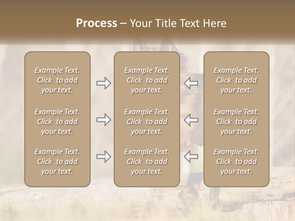 A Dog Jumping Over A Log In The Woods PowerPoint Template