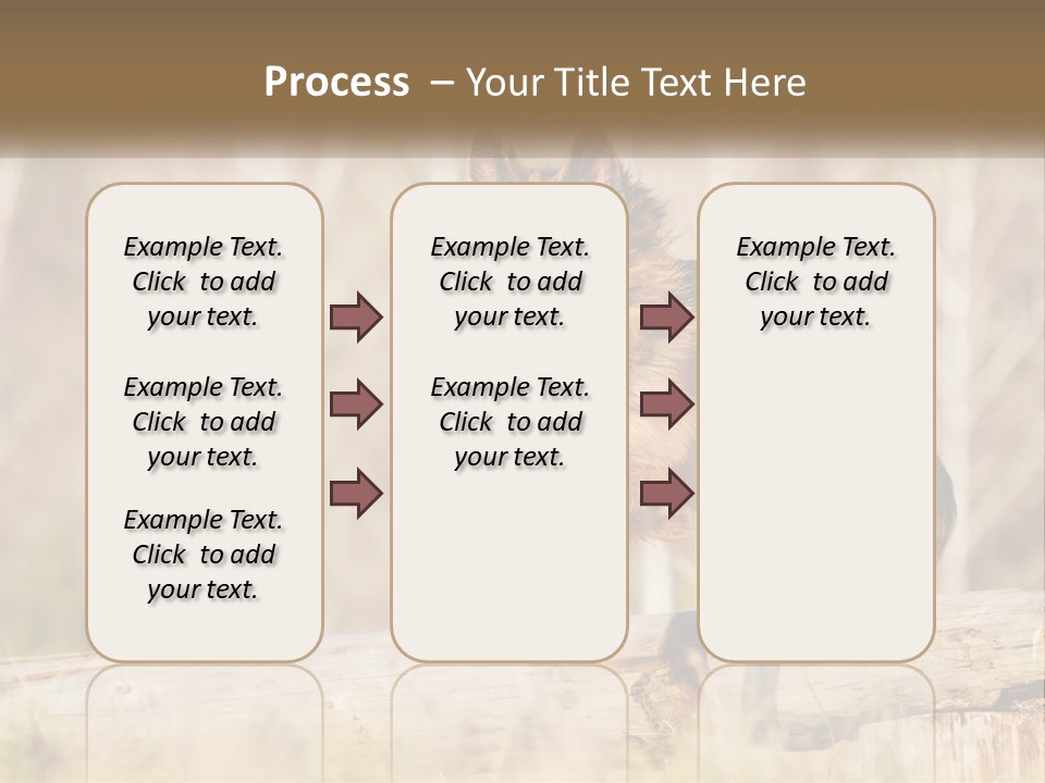 A Dog Jumping Over A Log In The Woods PowerPoint Template