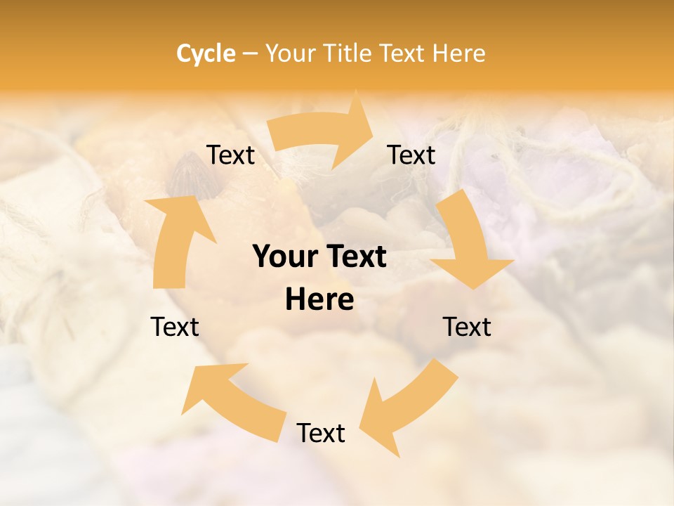 A Bunch Of Different Colored Soaps On A Table PowerPoint Template