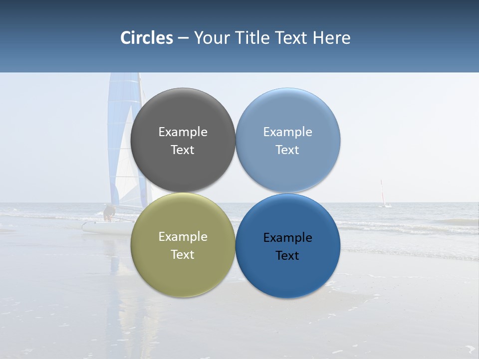 A Sailboat On The Beach With A Person On It PowerPoint Template