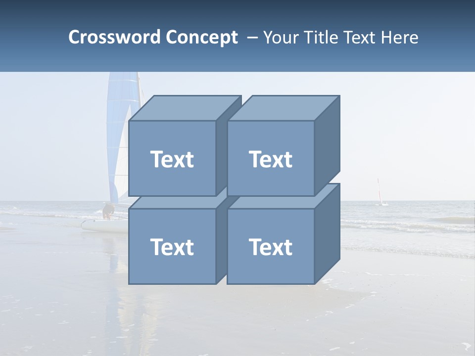 A Sailboat On The Beach With A Person On It PowerPoint Template