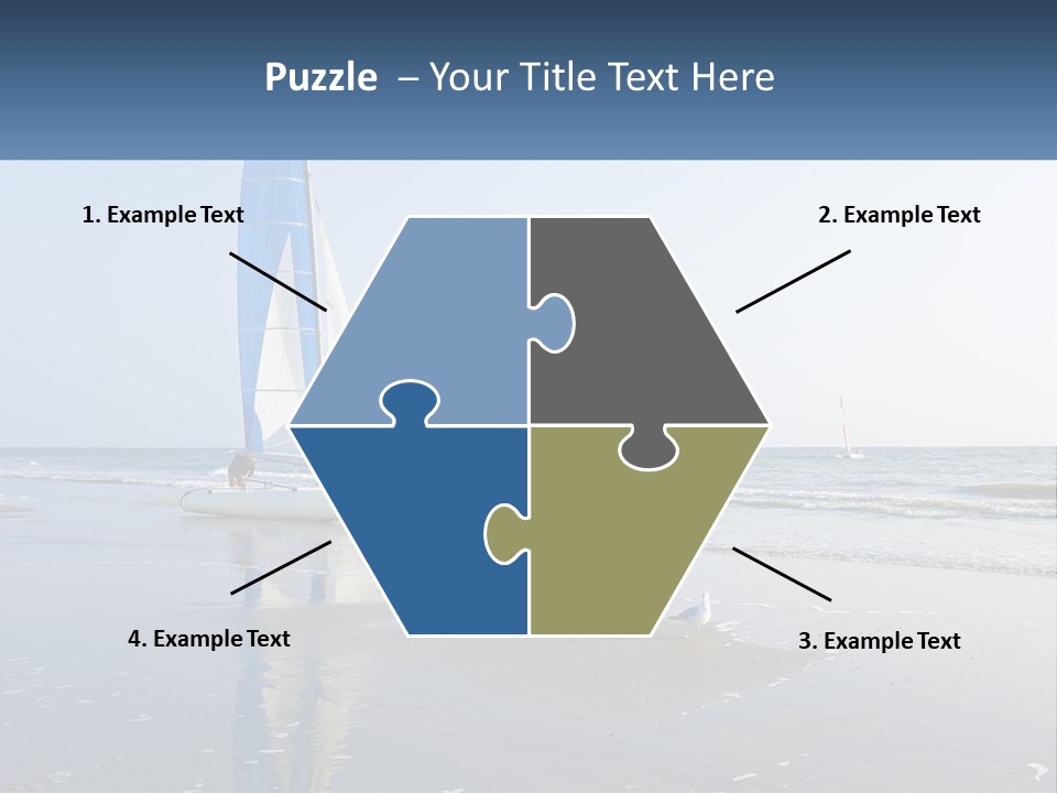 A Sailboat On The Beach With A Person On It PowerPoint Template