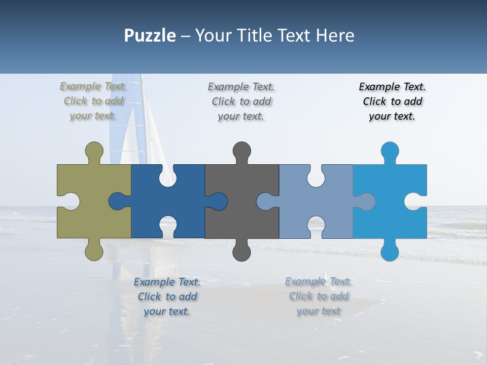 A Sailboat On The Beach With A Person On It PowerPoint Template