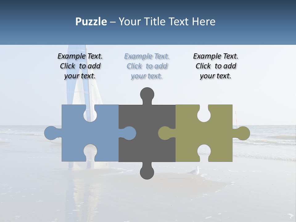 A Sailboat On The Beach With A Person On It PowerPoint Template