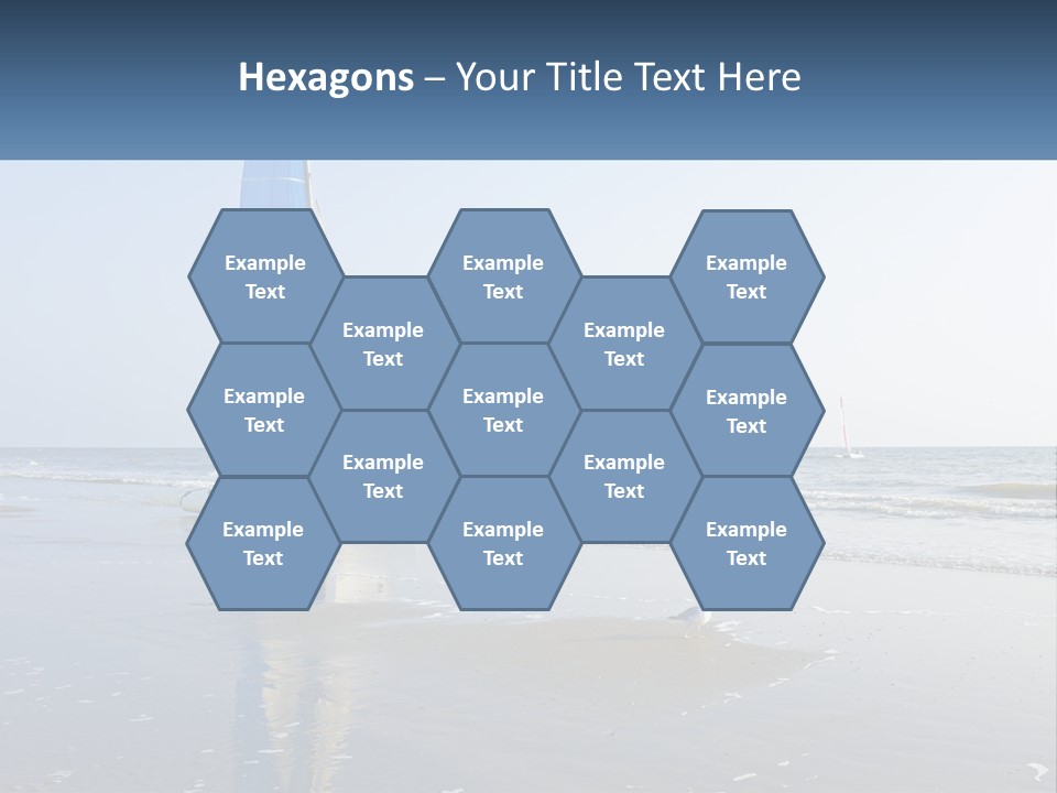 A Sailboat On The Beach With A Person On It PowerPoint Template