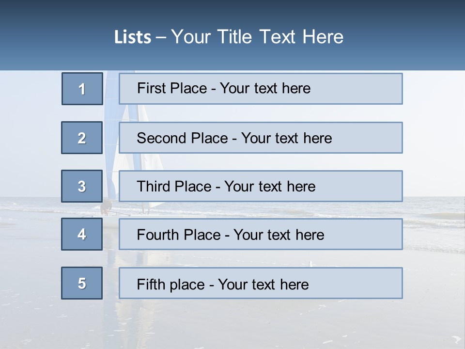 A Sailboat On The Beach With A Person On It PowerPoint Template