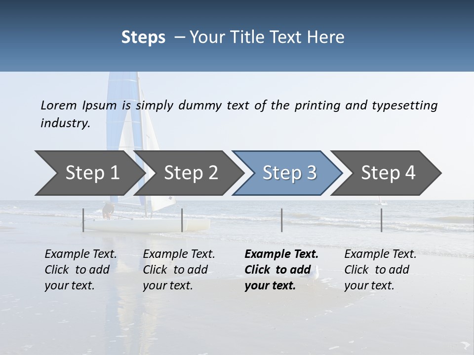A Sailboat On The Beach With A Person On It PowerPoint Template
