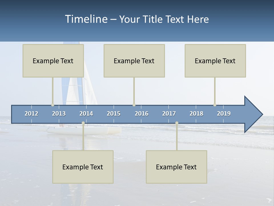 A Sailboat On The Beach With A Person On It PowerPoint Template