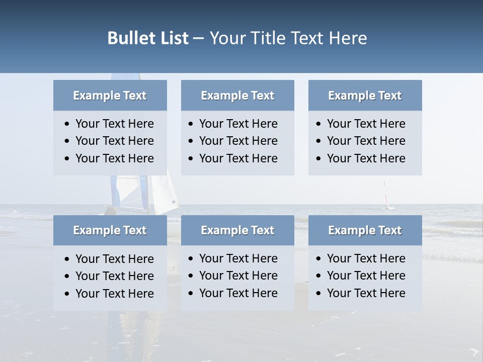 A Sailboat On The Beach With A Person On It PowerPoint Template