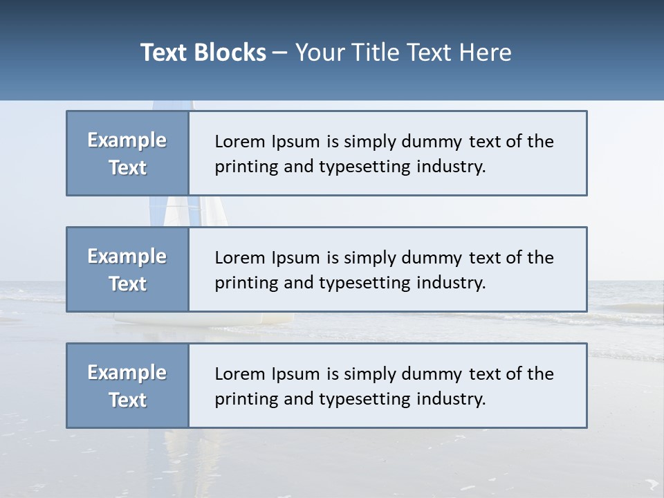 A Sailboat On The Beach With A Person On It PowerPoint Template