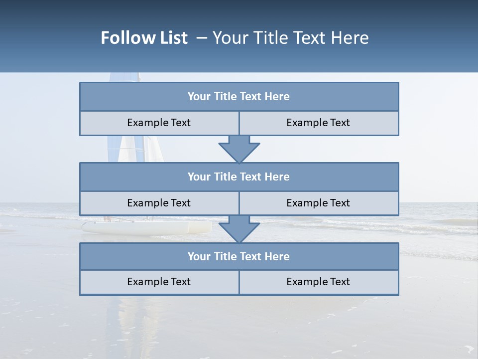 A Sailboat On The Beach With A Person On It PowerPoint Template