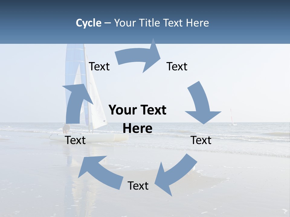 A Sailboat On The Beach With A Person On It PowerPoint Template