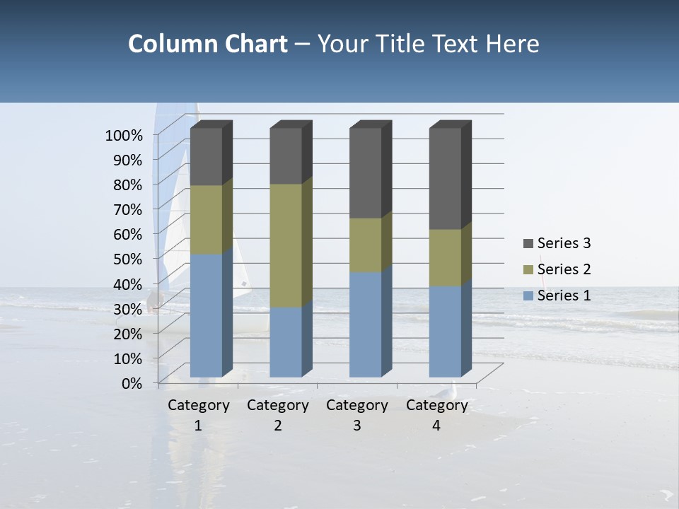 A Sailboat On The Beach With A Person On It PowerPoint Template