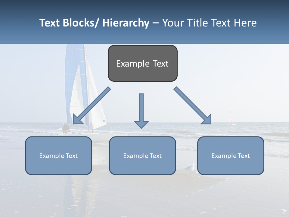 A Sailboat On The Beach With A Person On It PowerPoint Template