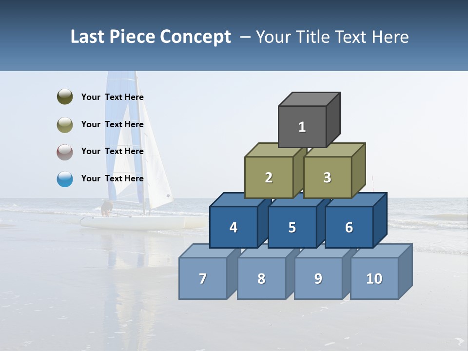 A Sailboat On The Beach With A Person On It PowerPoint Template