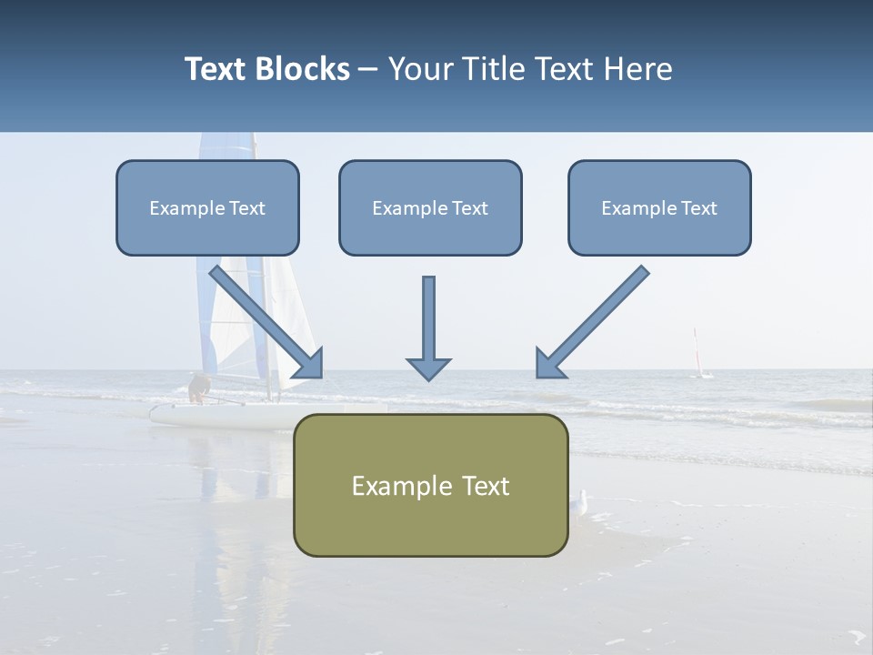 A Sailboat On The Beach With A Person On It PowerPoint Template