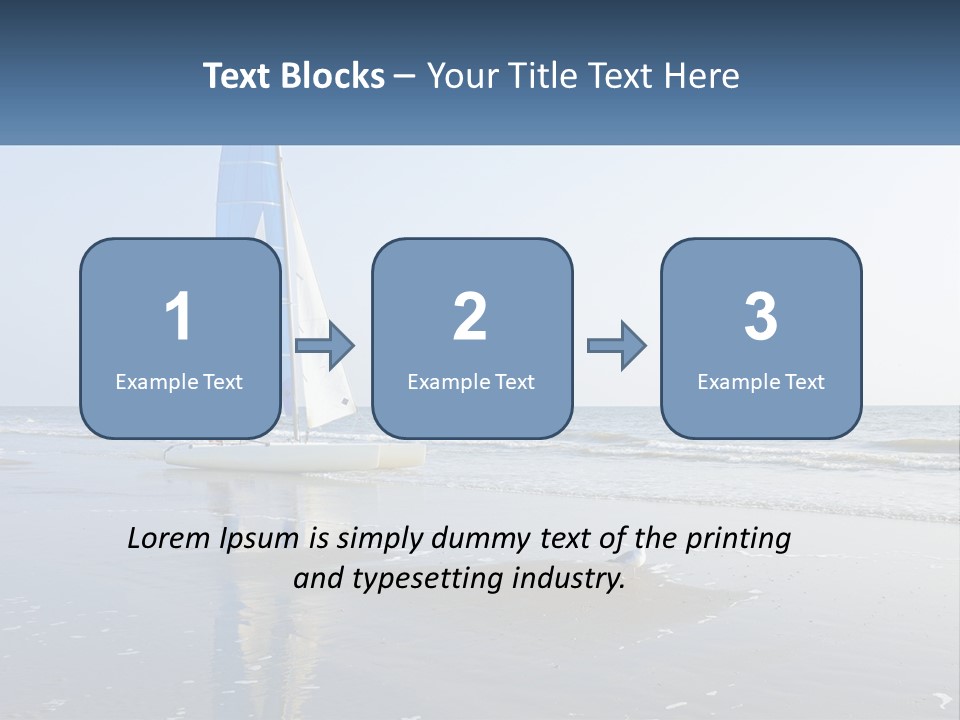 A Sailboat On The Beach With A Person On It PowerPoint Template